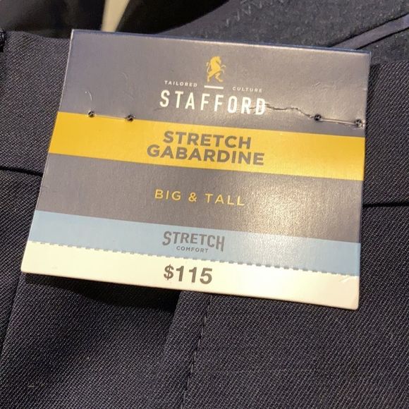 Stafford Blue suit Pants Size 48 NWT - Picture 5 of 7